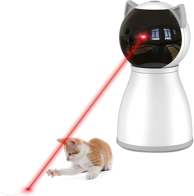 Laser Cat Toys for Indoor Cats,The 4th Generation Real Random Trajectory Motion Activated Rechargeable Automatic Cat Laser Toy,Interactive Cat Toys for Bored Indoor Adult-Mewly Pet