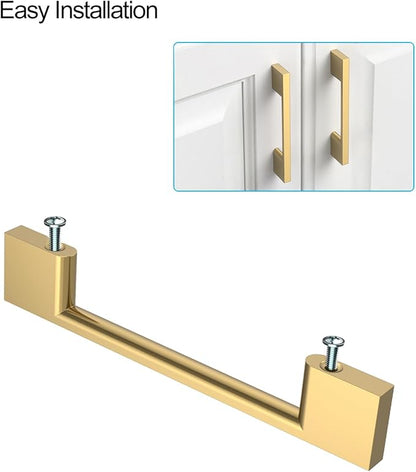 10 Pack Champagne Bronze Cabinet Pulls 5 Inch Cabinets Handles Kitchen Cabinet Hardware Handle for Champagne Dresser Pulls
