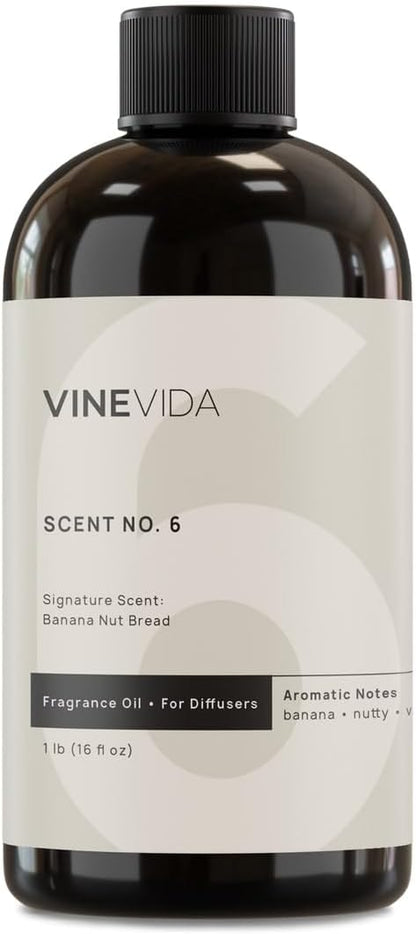VINEVIDA [16 Fl Oz] Banana Nut Bread Fragrance Oil for Cold Air Diffusers, Essential Oils for Diffuser Oil Refill & Air Freshener Room Spray