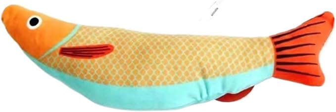 Cat Toys for Bored Indoor Adult Cats - Catnip Toys for Mental Stimulation, Interactive & Durable Kicker Toys for Solo Play, Best for Lazy Or Senior Cats (Yellow)-Mewly Pet