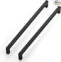 JOY DECOR 10 Pack Cabinet Handles, Black Cabinet Pulls, 12-3/5 Inch Kitchen Closet Handles Square Drawer Pulls Stainless Steel Drawer Hardware, 320mm Hole Centers