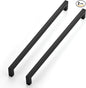 JOY DECOR Cabinet Handles, Black Cabinet Pulls, 2 Pack Kitchen Closet Handles 12-3/5 Inch, Square Drawer Pulls Stainless Steel Drawer Hardware, 320mm Hole Centers