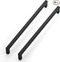 JOY DECOR 4 Pack Cabinet Handles, Black Cabinet Pulls, 12-3/5 Inch Kitchen Closet Handles Square Drawer Pulls Stainless Steel Drawer Hardware, 320mm Hole Centers