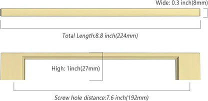 10 Pack Gold Cabinet Pulls 7.5 Inch Cabinet Handles Kitchen Cabinet Hardware Kitchen Handles for Cabinets Gold Drawer Pulls Kitchen Pulls