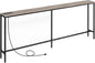 78.7" Console Table with Power Outlet, Narrow Sofa Table, Industrial Entryway Table with USB Ports, Behind Couch for Entryway, Hallway, Foyer, Living Room, Greige CTHG20E01