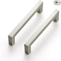 Ravinte 30 Pack Solid 3-1/2 Inch Center to Center Slim Square Bar Drawer Handles - Brushed Nickel Drawer Pulls - Kitchen Cabinet Hardware
