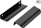 Ravinte Hardware 20 Pack Black Cabinet Handles, 5 Inch (128mm) Finger Edge Pulls, 4 Inch Hole Center, Finger Pulls for Cabinets