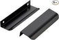 Ravinte Hardware 8 Pack Black Cabinet Handles, 5 Inch (128mm) Finger Edge Pulls, 4 Inch Hole Center, Finger Pulls for Cabinets