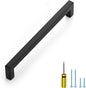 Ravinte 1 Pack Black Cabinet Pulls 7-1/2 Inch Square Kitchen Cabinet Handles Matte Black Kitchen Hardware for Drawer Pulls Drawer Handles Come with Screwdriver