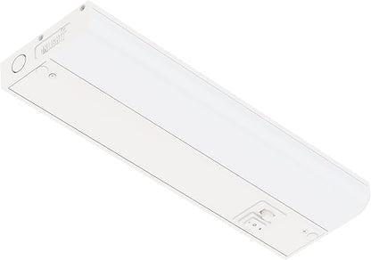 GETINLIGHT 12-inch Hardwired Only 3 Color LED Under Cabinet Lighting, Selectable 3000K/4000K/5000K, Dimmable, Matte White Finished, ETL Listed, IN-0201-11-WH-345K