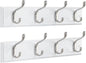 AMADA HOMEFURNISHING Coat Rack Wall Mount 2 Pack, Wall Hooks for Coats, Hats - White