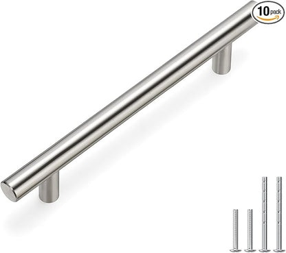 homdiy 10Pack 5in Cabinet Handles Brushed Nickel Cabinet Pulls - Cabinet Door Handles Modern Drawer Pulls for Kitchen Cabinets
