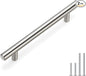 homdiy Brushed Nickel Cabinet Pulls Cabinet Handles, 5in(128mm) Center to Center Dresser Drawer Handles Silver Drawer Pulls for Kitchen, Bedroom, Bathroom, Wardrobe Hardware