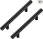 JOY DECOR 30 Pack Cabinet Handles, Black Cabinet Pulls, 3-3/4 in Hole Center Kitchen Hardware, Stainless Steel T Bar Handles for Dresser Drawers