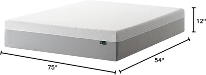 ZINUS 12 Inch Green Tea Essential Memory Foam Mattress [New Version], Full, Fiberglass Free, Medium Feel, Breathable Airflow Memory Foam, Certified Safe Foams & Fabric, Mattress in A Box