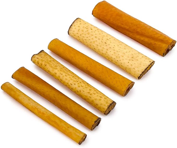 ValueBull USA Pig Skin Retriever Rolls, 4 Inch, Smoked, 100 Count Bulk Pack - Premium USA Pork Hide Dog Chews, One-Piece, Easy Digestion, High Protein-Mewly Pet