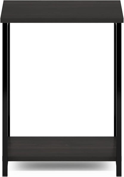 Furinno Simplistic Metal Frame End Table, 1-Pack, Espresso