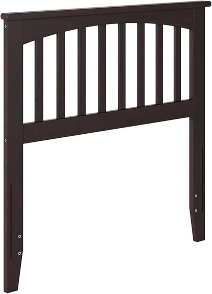 AFI, Mission Twin Solid Wood Headboard with Attachable Charger, Espresso