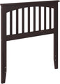 AFI, Mission Twin Solid Wood Headboard with Attachable Charger, Espresso