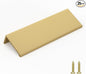 goldenwarm 25 Pack Gold Finger Edge Pulls Drawer Finger Pulls Champagne Gold Kitchen Hardware Handles Bedroom Dresser Drawers,3-3/4in Hole Center