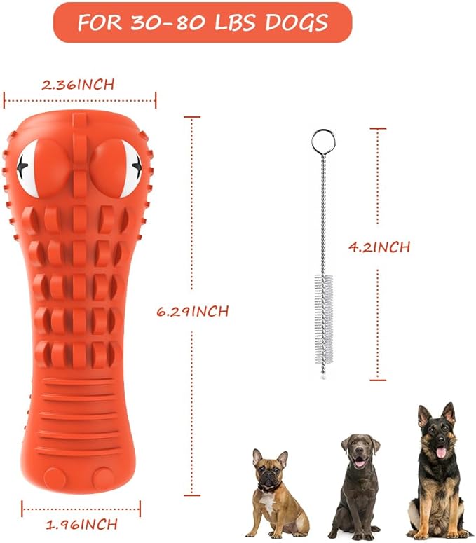 Dog Toys for Aggressive Chewers Large Medium Breed, Indestructible Dog Toothbrush Chew Toys, Squeaky Interactive Tough Extremely Durable, Dogs Toys to Keep Them Busy-Mewly Pet