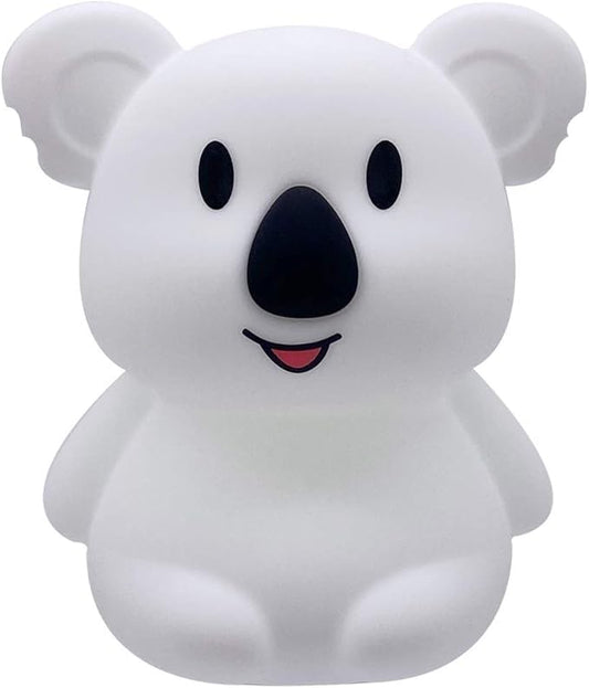 Night Light Kids with Cute Koala Design Baby Children's Room LED Bedside Lamp with Changeable RGB Colors Rechargeable Night Light Compatible with Touch Control & Remote Control - Koala