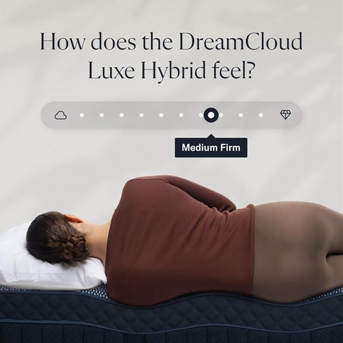 DreamCloud Luxe 14" Queen Mattress - Luxury Hybrid Gel Memory Foam - 365 Night Trial - Fiberglass Free - Forever Warranty - Mattress in a Box - CertiPUR-US Certified