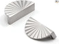 10 Pack Brushed Nickel Cabinet Pulls 3" Hole Center Cup Flat Silver Drawer Pulls Kitchen Cupboard Bathroom Dresser Cabinet Hardware Handles Zinc Alloy