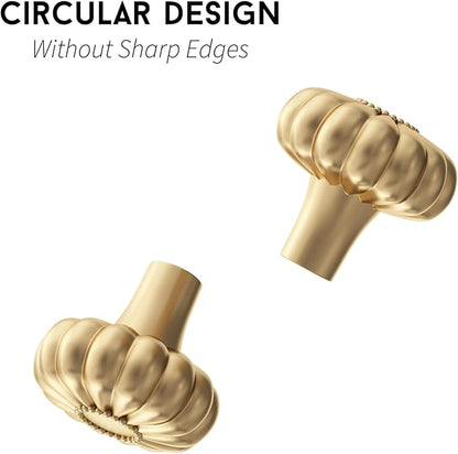 goldenwarm 18 Pack Gold Dresser Knobs for Drawer Knob for Cabinet Pulls Hardware Handle Brushed Brass Vintage Luxury Pull