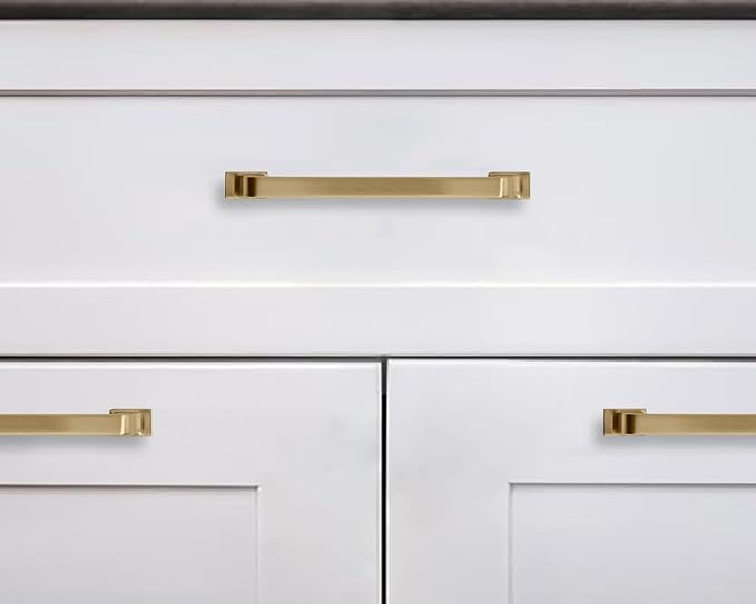 Khtumeware 2 Pack 8 Inch Cabinet Handles - Champagne Bronze Pulls, Warm Brass Drawer Pulls for Kitchen, Cabinets, Cupboards