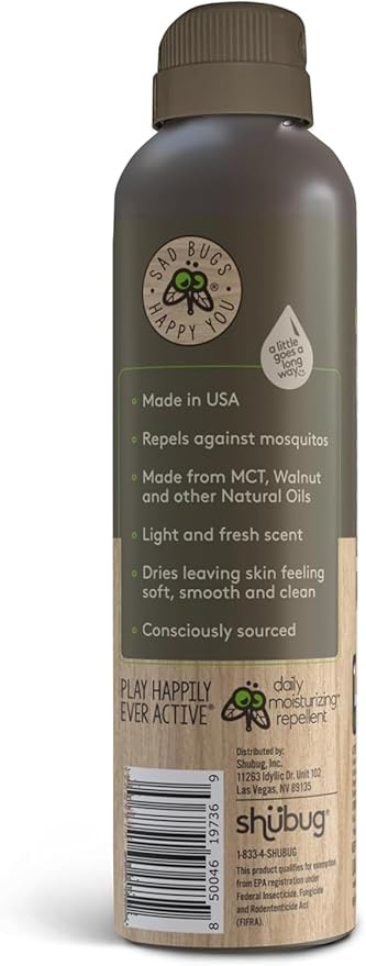 [2 Count] - Mosquito Repellent Spray - Plant Based Active Insect Protection, DEET-Free, Long-Lasting 10-12 Hour Protection - 6oz-Mewly Pet