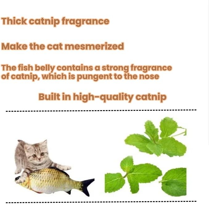 Catnip Toys 6 Pcs Set - Simulated Fish Fake Fish Realistic Soft Catnip Contained Catnip Catnip Toys for Cats and Kittens (Multi Colors)-Mewly Pet