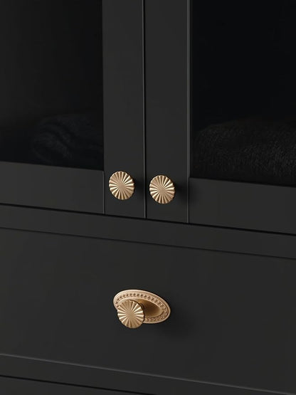 10 Pack Champagne Bronze Cabinet Knobs Flat Drawer Pulls Kitchen Cupboard Bathroom Dresser Cabinet Hardware Handles Zinc Alloy