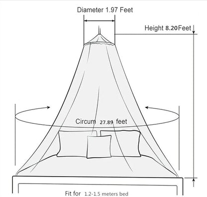 Eimilaly Bed Canopy Mosquito Net, Bed Canopy for Girls Room Decor - Insect Protection Hanging Canopy for Adults, Babies, Outdoor Camping, Purple/No Opening