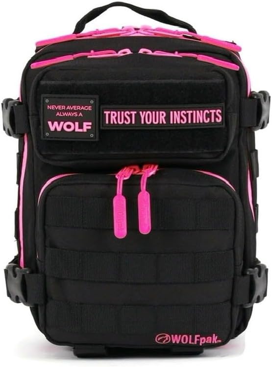 WOLFpak 9L Backpack Mini (Black Neon Pink)-Mewly Pet