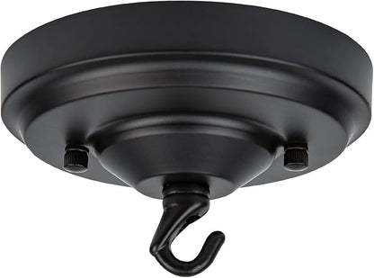 Light Canopy Kit, 6IN Chandelier Kit with Hook, Matte Black Ceiling Metal for Pendant Light, Chandelier, Grow Plant, Max Load 33LBS