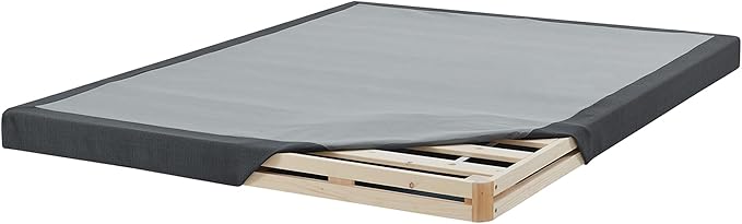 Hercules 4 Inch Low Profile Foundation Mattress Box Spring Replacement, Queen