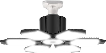 Garage Light Bulb LED 100W with 6 Deformable Panels, E26/E27 Garage Led Ceiling Lights Screw in for Porch Barn Basement Attic