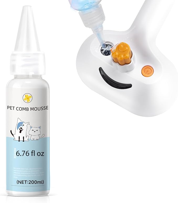 Pet Steam Brush Spray Refill for Dogs & Cats – Concentrated Waterless Shampoo, 3-in-1 Grooming Spray Comb Mist, 1*Shampoo(Steam Brush not Included)-Mewly Pet