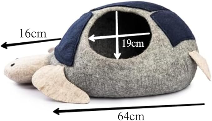 Luxurious Eco-Friendly Merino Wool Cat Cave Bed Sloth - Foldable Hideaway Pod for Indoor Cats - Premium Felt Kitten Beds - Covered Cat House for Ultimate Cozy Comfort by Woolygon-Mewly Pet