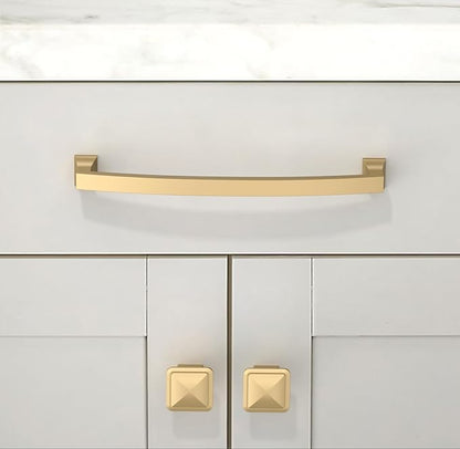 10 Pack Champagne Bronze Cabinet Pulls 6.3 Inch(160mm) Kitchen Cabinet Handles Solid Zinc Alloy Cabinet Hardware Drawer Pulls