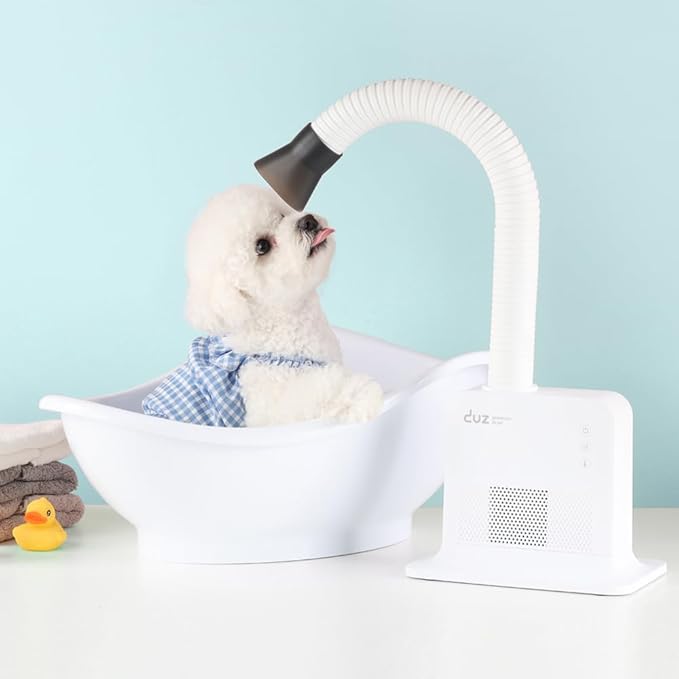 DUZ V2Pro Advanced & Energy-Efficient Pet Grooming Dryer: Powerful Airflow, Low Wattage, Hands-Free Operation, Quiet & Stress-Free Grooming Solution, Ideal for All Coats-Mewly Pet