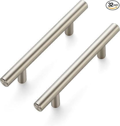 Ravinte 32 Pack 6 inch Cabinet Pulls Brushed Nickel Stainless Steel Kitchen Cupboard Handles Cabinet Handles, 3.5 inch Hole Center