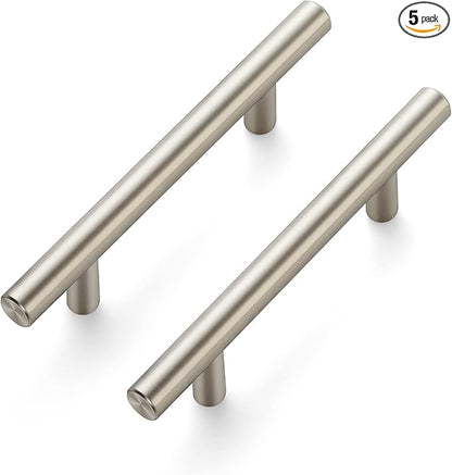 Ravinte 5 Pack 6 inch Cabinet Pulls Brushed Nickel Stainless Steel Kitchen Cupboard Handles Cabinet Handles, 3.5 inch Hole Center