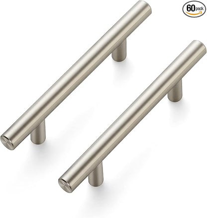 Ravinte 60 Pack 6 inch Cabinet Pulls Brushed Nickel Stainless Steel Kitchen Cupboard Handles Cabinet Handles, 3.5 inch Hole Center