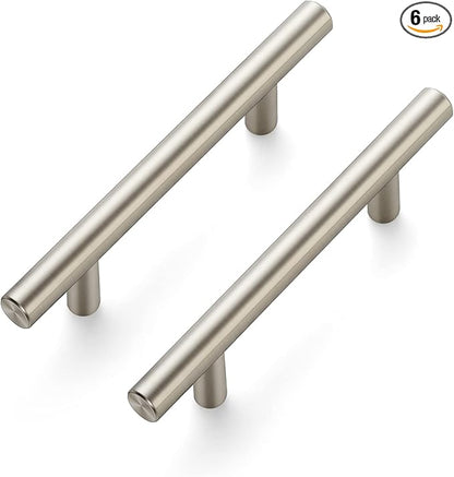 Ravinte 6 Pack 6 inch Cabinet Pulls Brushed Nickel Stainless Steel Kitchen Cupboard Handles Cabinet Handles, 3.5 inch Hole Center