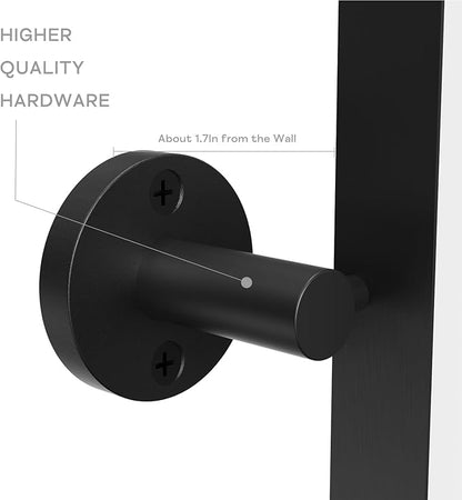 24" x 36" Pivot Rectangle Bathroom Mirror Tilting Beveled Black Metal Framed Vanity Mirrors for Wall, Tempered Glass