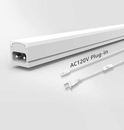 Under Cabinet Lighting Plug in, 12 Inch 1 Pc, Linkable AC120V 3CCT 3000K/4000K/5000K Ultra Slim, LED Under Cabinet Lights for Counter Light, Kitchen, Shelf, Sink, Workshop, Desk, White