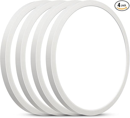 SunRider 4-Pack LED Flush Mount Ceiling Light Fixture, 5000K Daylight White, 2400LM, 12 Inch 24W Round Flat Recessed Lamp, 240W Equiv., Non-Dimmable