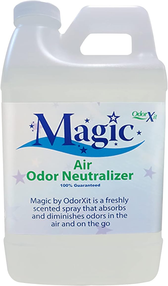 Magic Air Odor Neutralizer Spray, Powerful Dog & Cat Urine Odor Neutralizer, Safe Air Refresher for Home, Safe Odor Absorber for Pet, Closet & Any Strong Odor Remover, 64oz-Mewly Pet